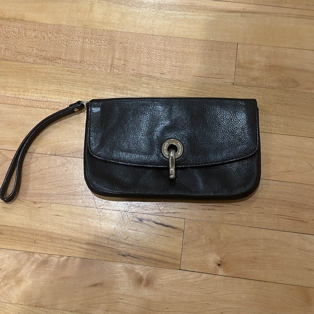 Kate Spade Black Leather Wristlet